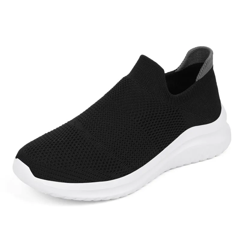 Women's & Men's Autumn Couple Flying Woven Socks Mouth Casual Shoes