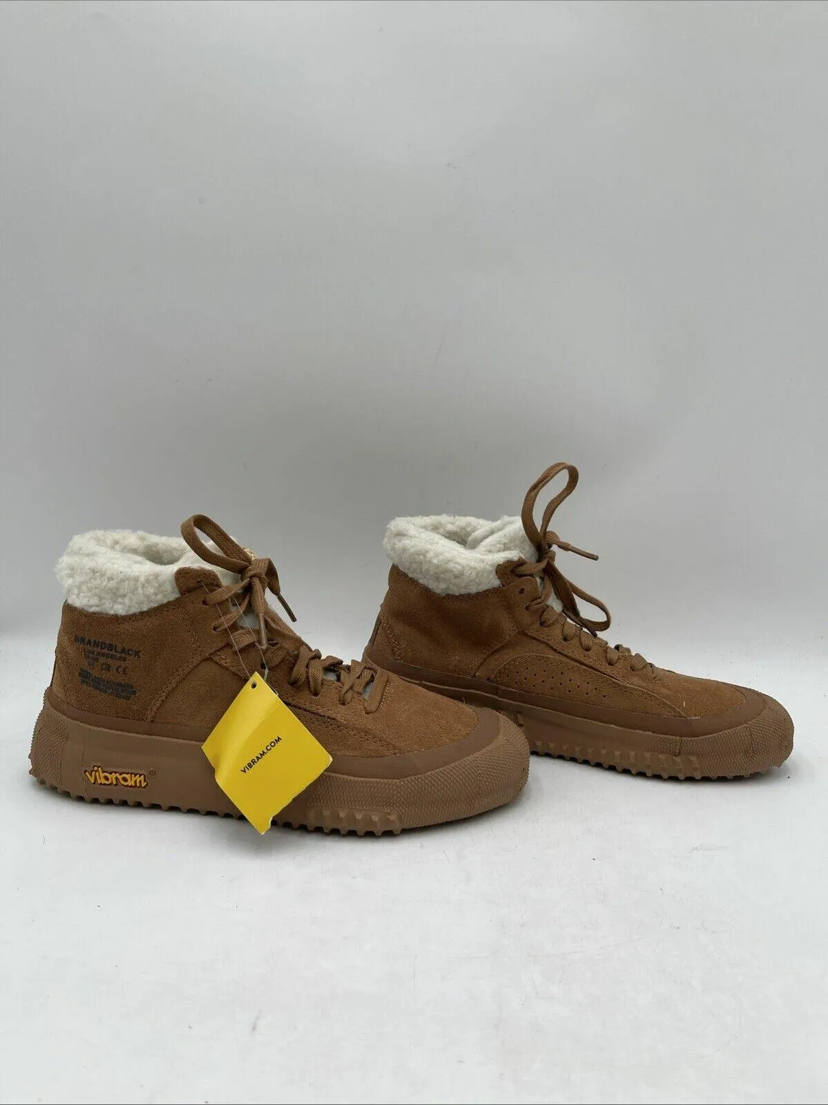 Women’s Brandblack Capo Sherpa High Top Sneakers Brown Size 6 - Very Good