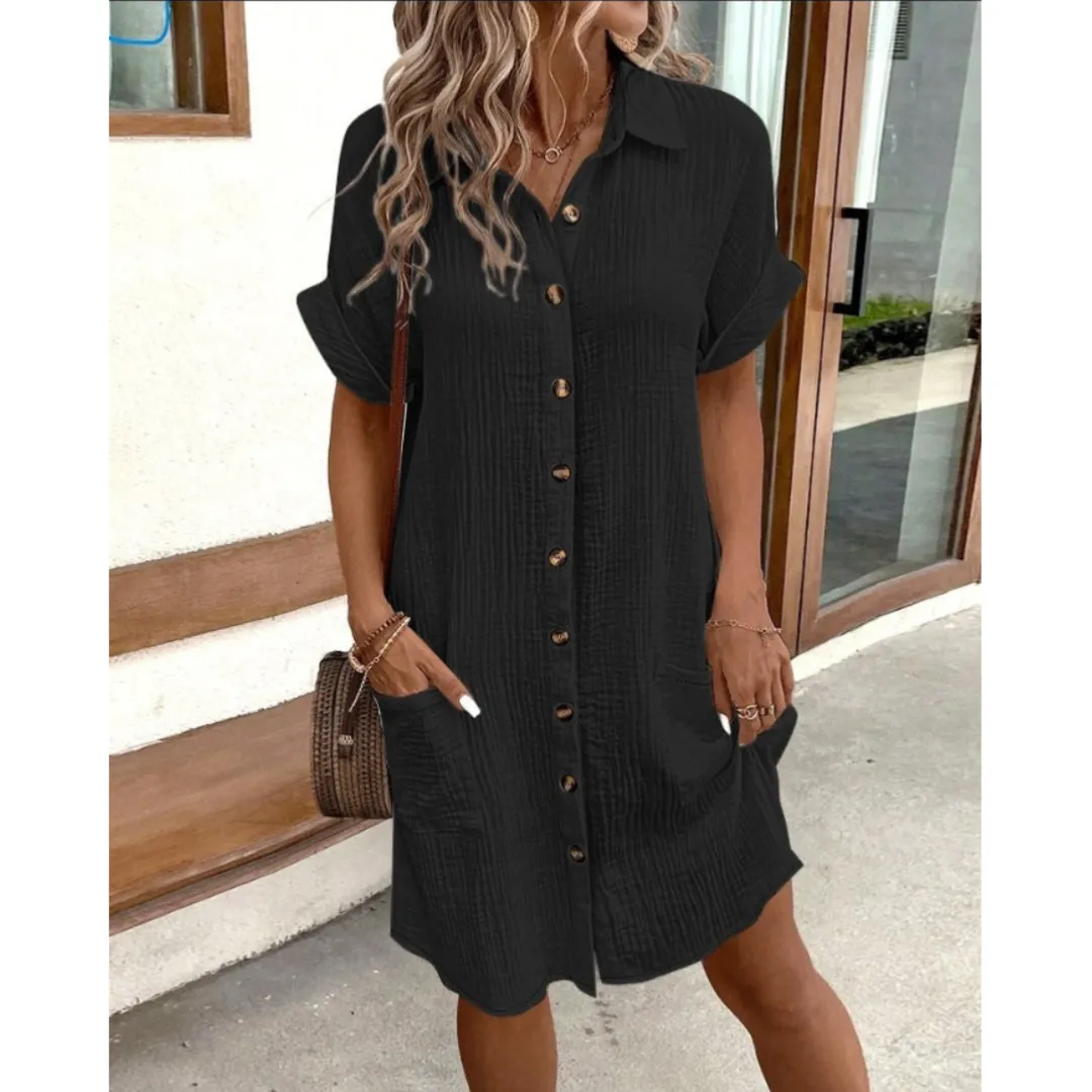 Women's Casual Shirt Summer Dress | Mini