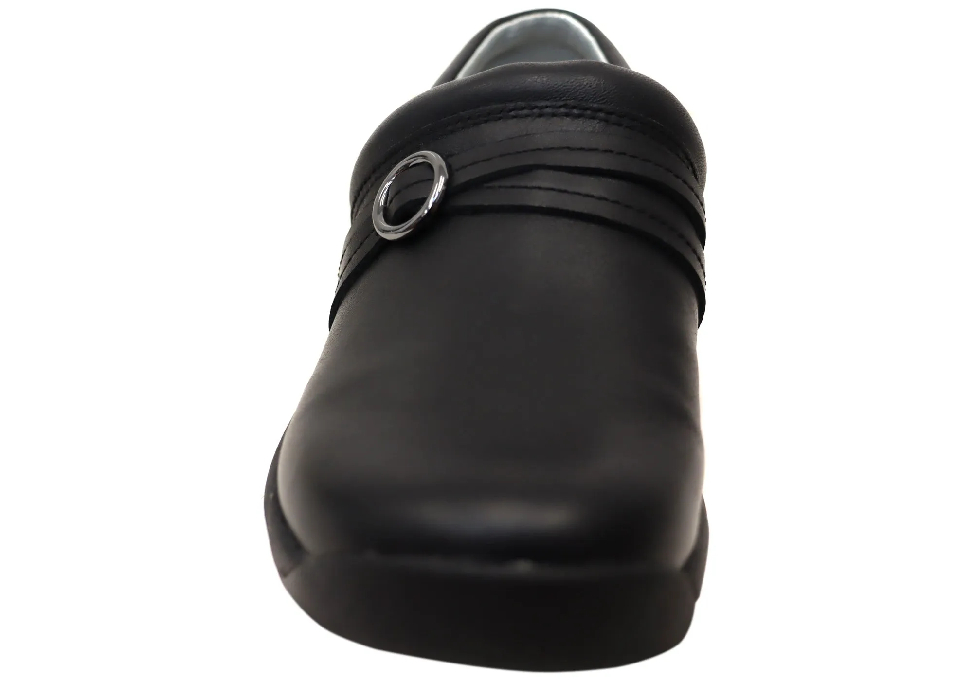 Womens Nurse Mates Ceri Comfortable Wide Fit Leather Slip On Shoes