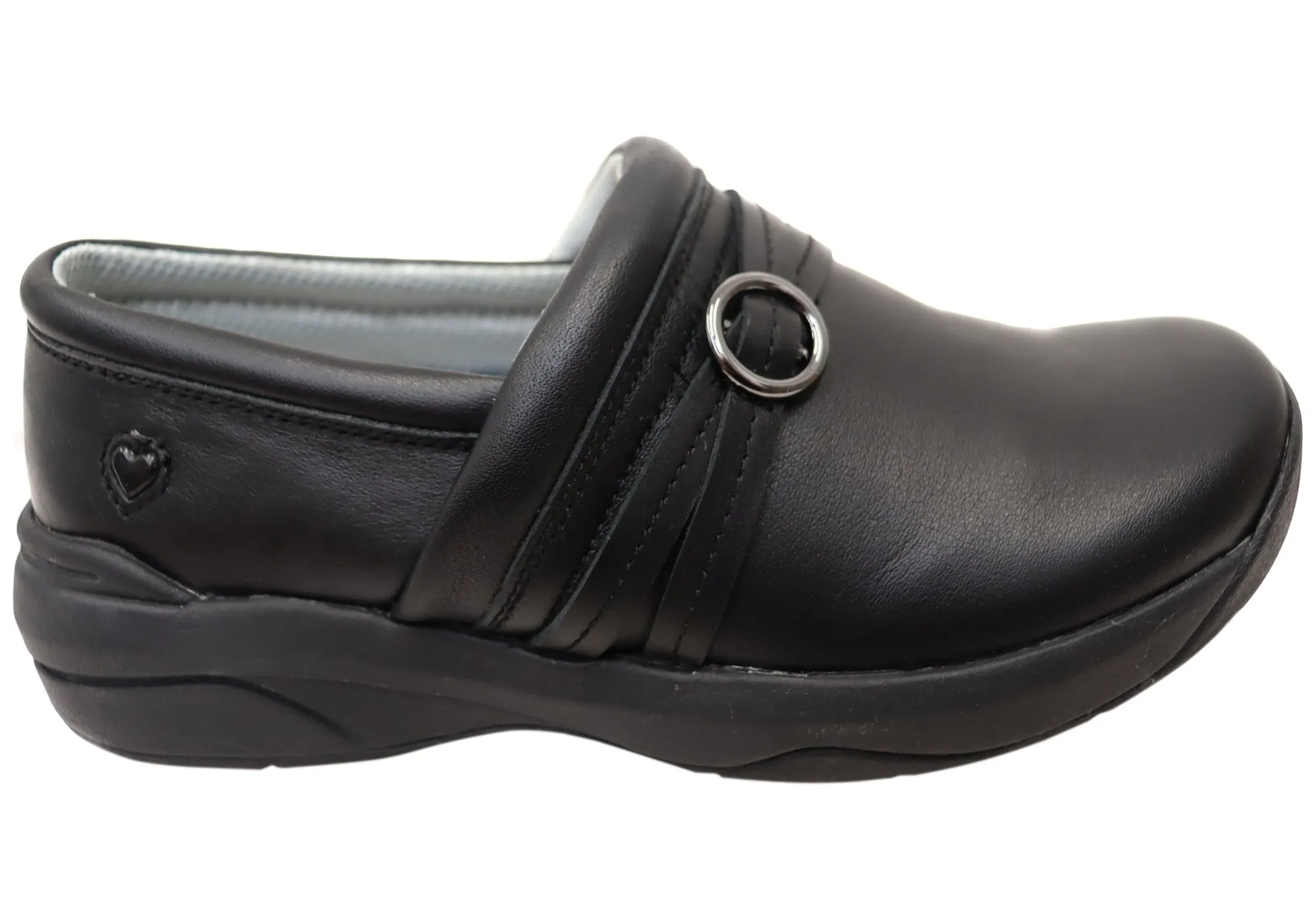 Womens Nurse Mates Ceri Comfortable Wide Fit Leather Slip On Shoes