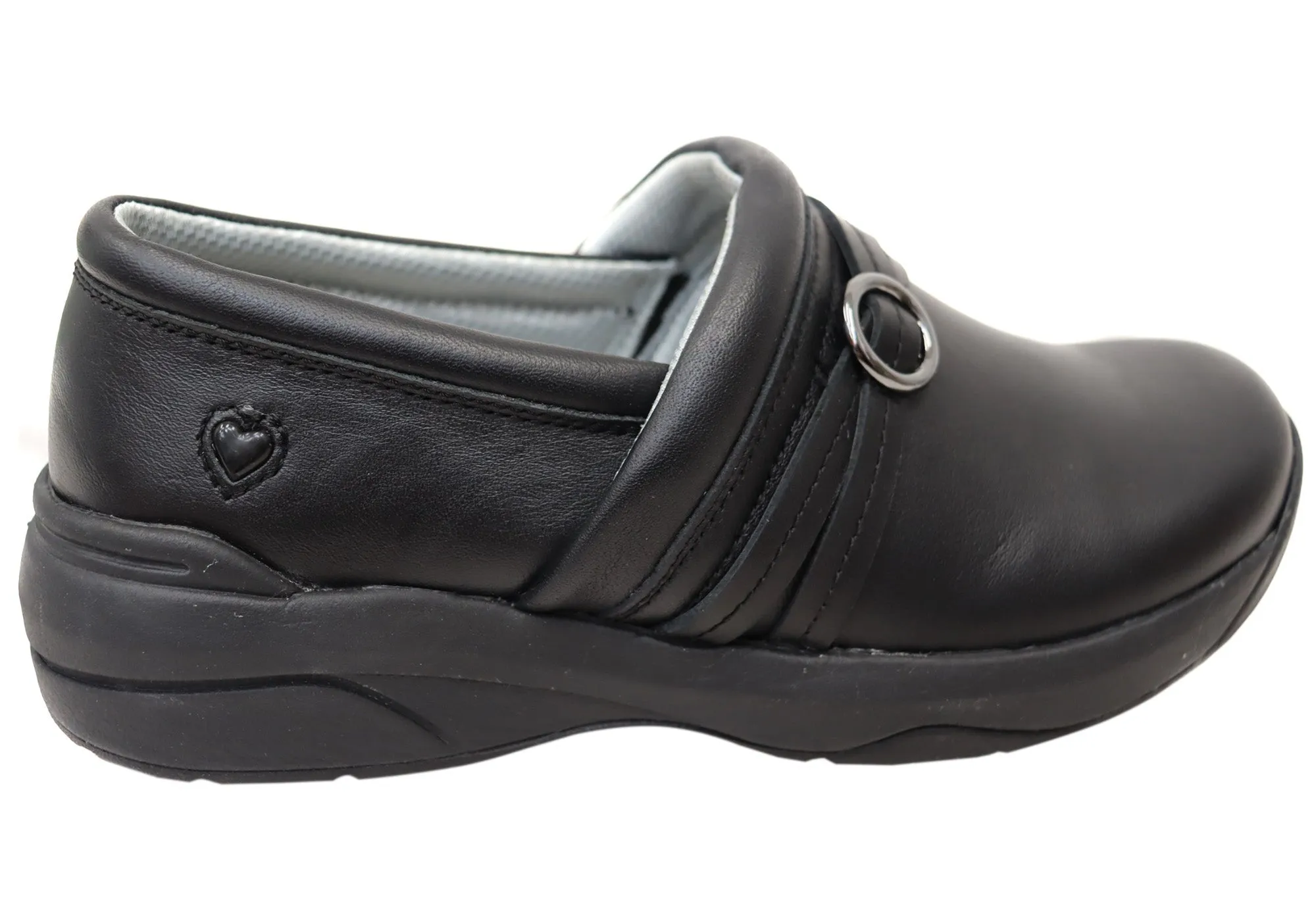 Womens Nurse Mates Ceri Comfortable Wide Fit Leather Slip On Shoes