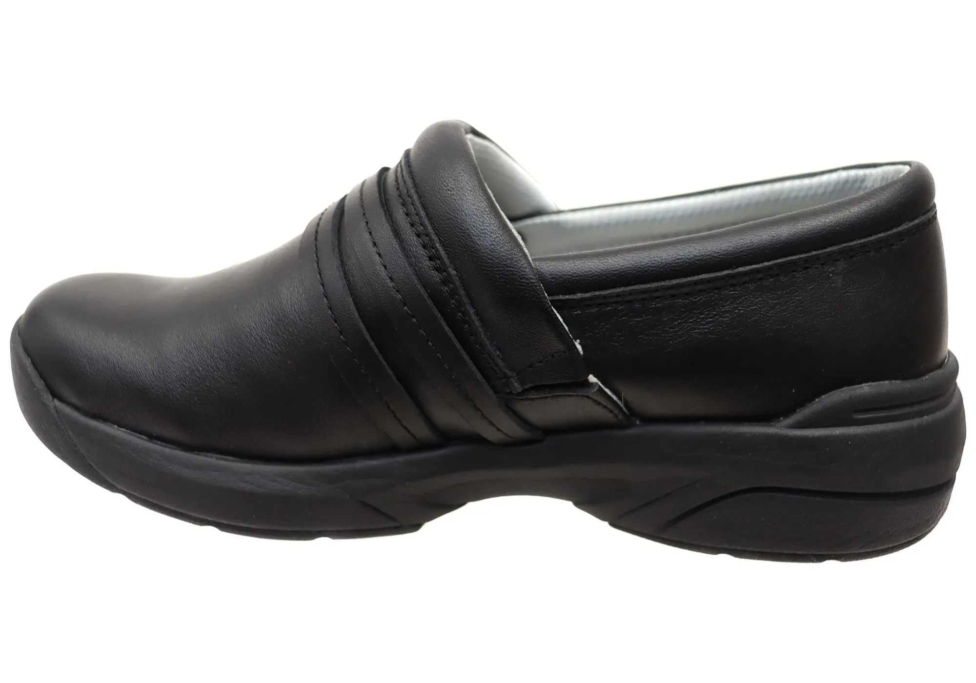 Womens Nurse Mates Ceri Comfortable Wide Fit Leather Slip On Shoes