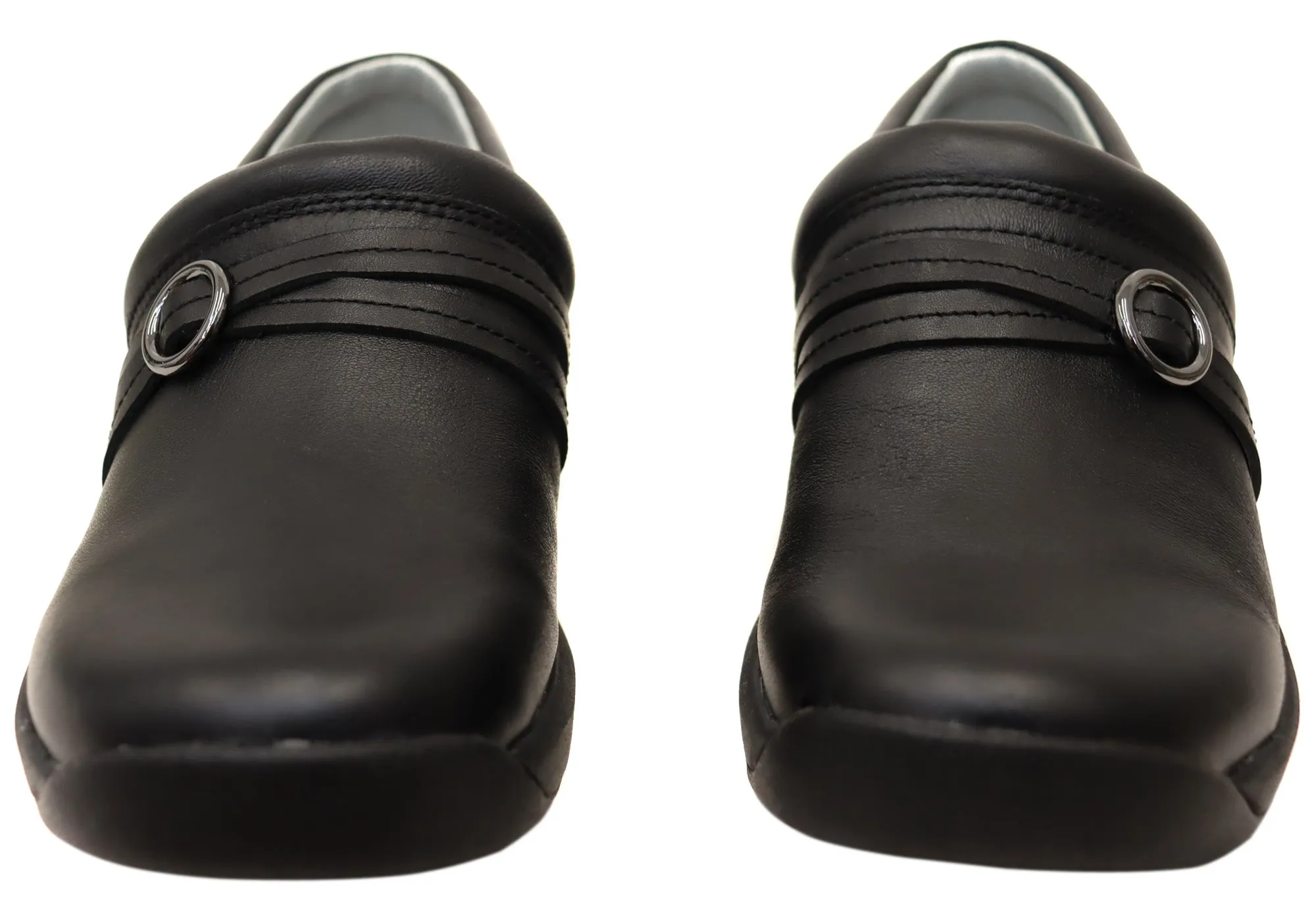 Womens Nurse Mates Ceri Comfortable Wide Fit Leather Slip On Shoes
