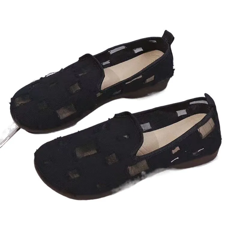 Women's Slip-on Summer Breathable Mesh Surface Comfortable Casual Shoes