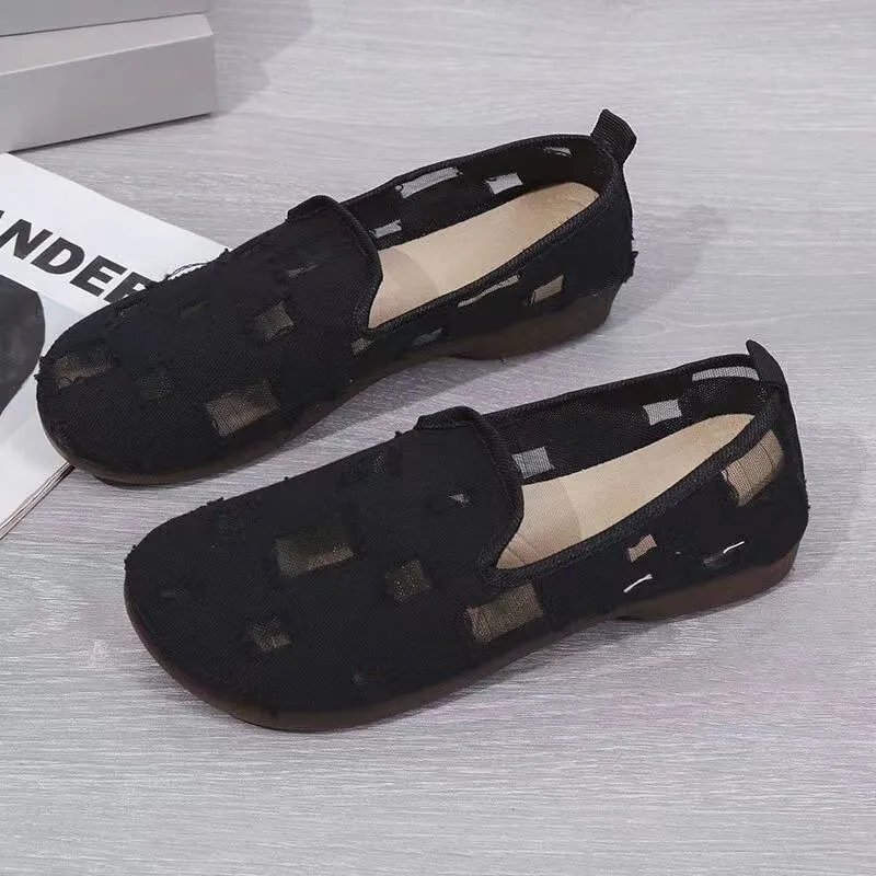 Women's Slip-on Summer Breathable Mesh Surface Comfortable Casual Shoes