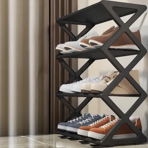 X-Shaped Multi-Layer Shoe and Hat Rack