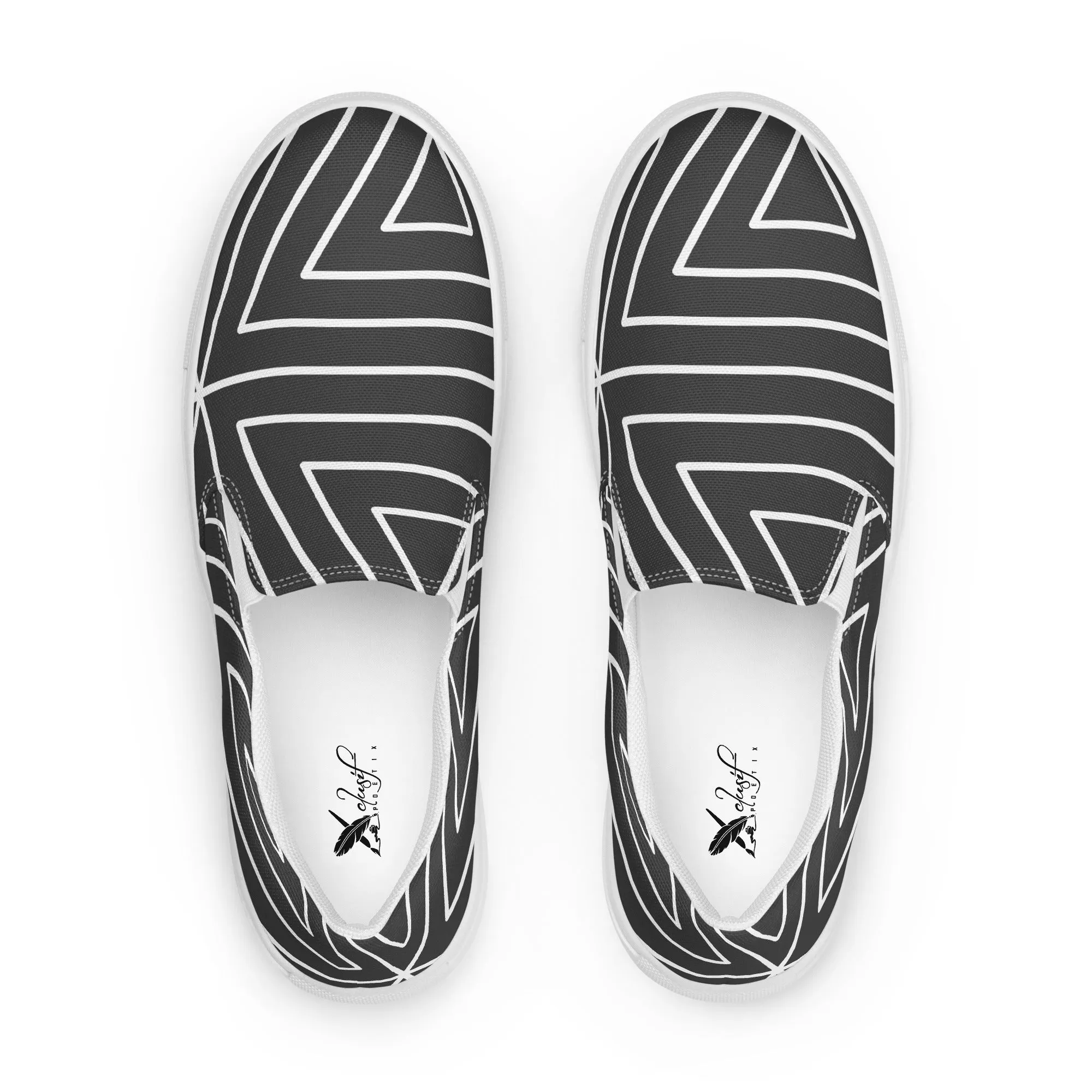 XCLUSIF POETIX BLACK TRIANGLE Men’s slip-on shoes