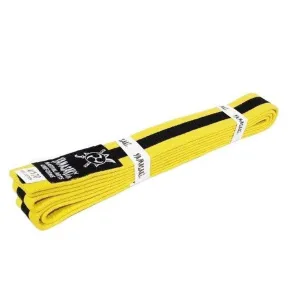 Yamasaki Coloured Martial Arts Belts with Black Stripe
