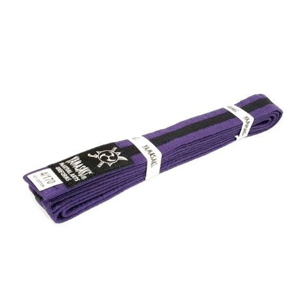 Yamasaki Coloured Martial Arts Belts with Black Stripe