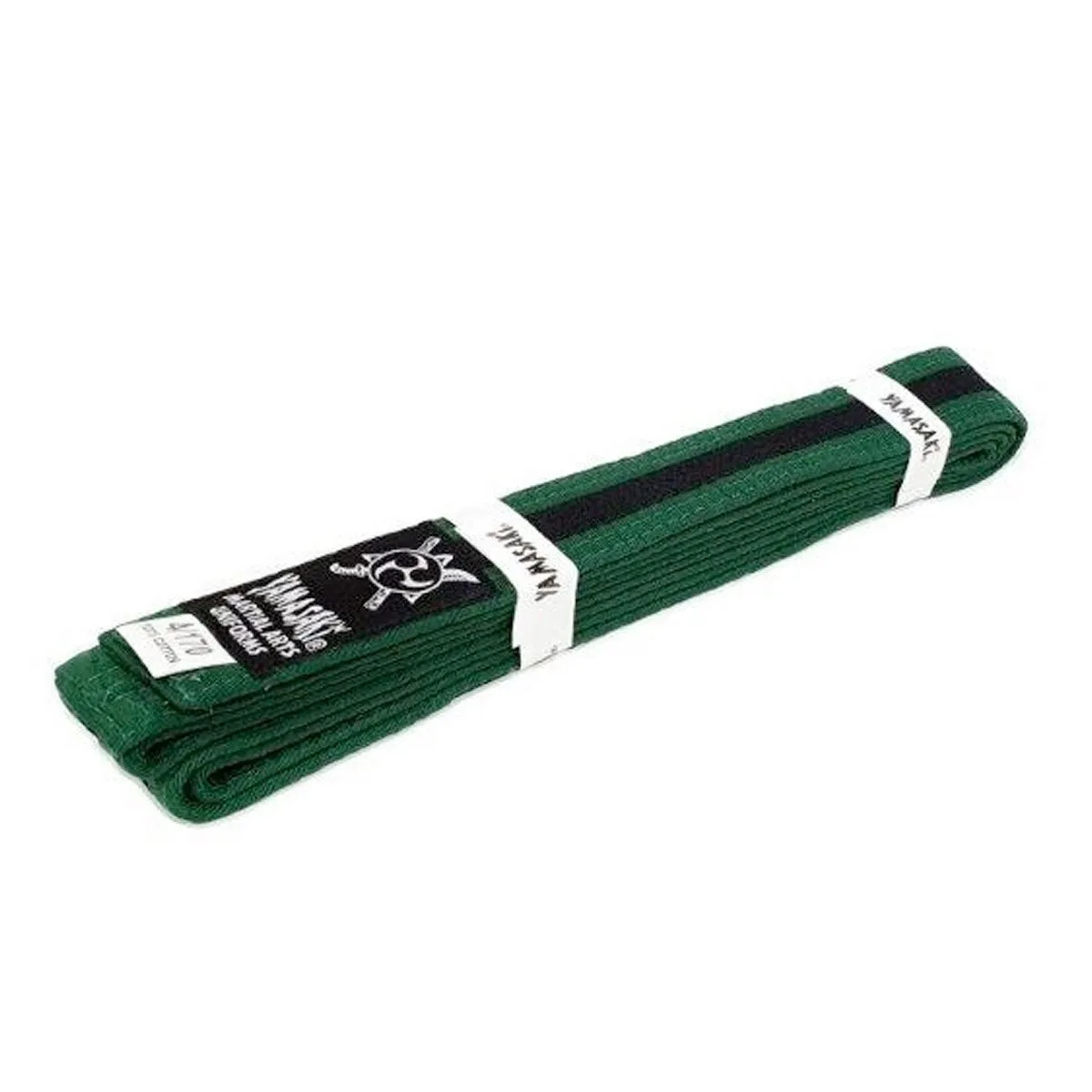Yamasaki Coloured Martial Arts Belts with Black Stripe