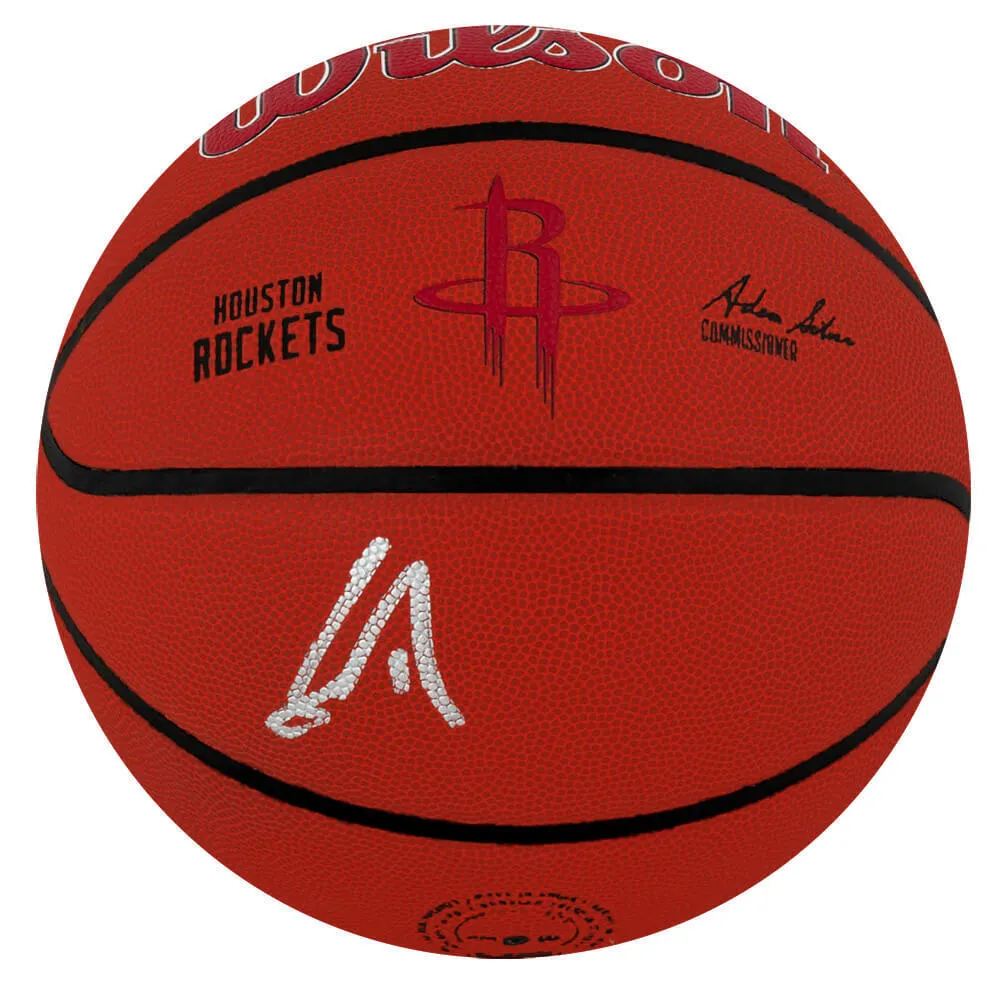Yao Ming Signed Wilson Houston Rockets Logo NBA Basketball (SCHWARTZ SPORTS COA)
