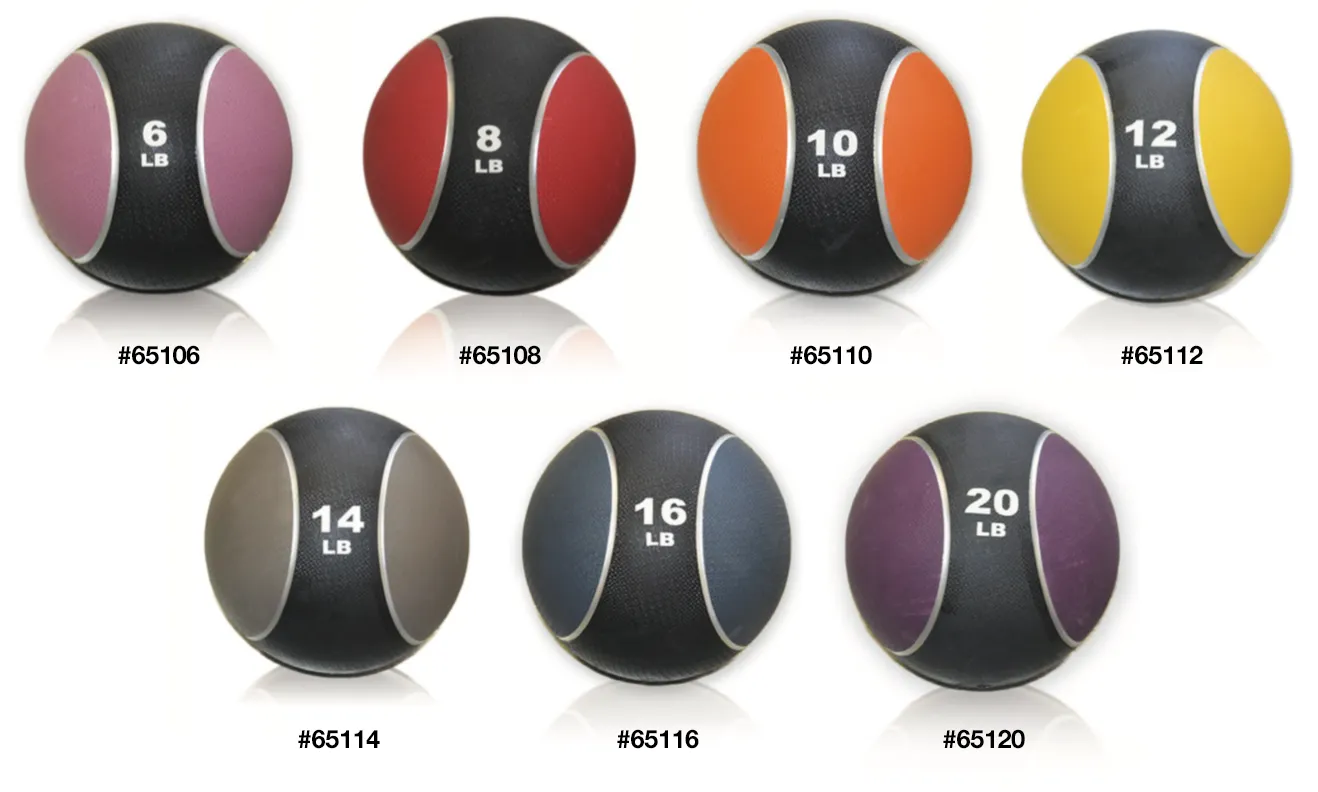 York Barbell Rubber Medicine Balls - 6 - 20 LBS